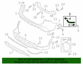 Rear bumper mount right outer Hyundai Santa FE 19-20