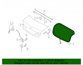 Hyundai Sonata 11-15 trunk lid seal