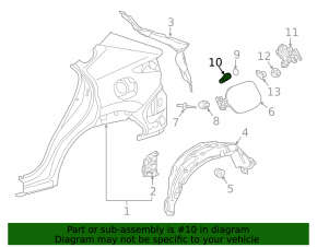 Fuel filler flap switch Lexus NX200t NX300 NX300h 15-21