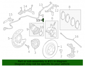Rear left ABS sensor for Mercedes A-class V177 19-22
