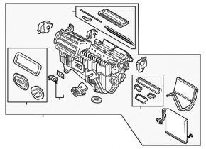 Bare heater body Ford Edge 15-