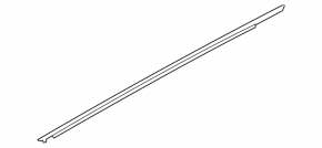 Molding door-glass central front left Ford Mustang mk6 15-23 matte, dented