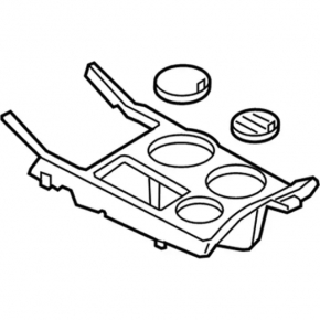 Center console trim with cup holders Ford Explorer 16-19
