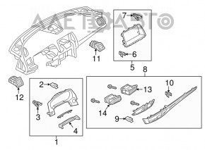 Mazda 6 14-15 USA Instrument Cluster Cover