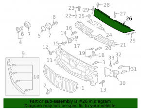 Upper grille trim for Mazda 6 18-21