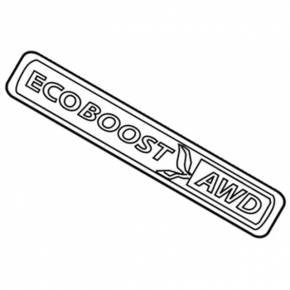 Emblem inscription ECOBOOST AWD tailgate Ford Edge 19-