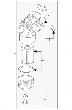 Oil filter housing VW Atlas 18- 3.6