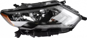 Headlight front right Nissan Rogue 17- bare halogen