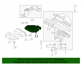 Air intake Hyundai Tucson 16-21 2.0 2.4 rear