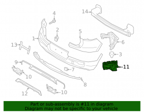 Exhaust Tip Bracket Right Volvo XC40 19-25