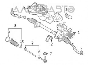 Right steering tip for BMW X2 F39 18-23