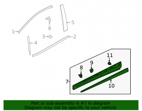 Door trim lower front right Chevrolet Bolt EV 22-23