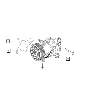 Compressor bracket Jeep Cherokee KL 14- 2.4