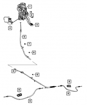Parking Brake Cable Front Dodge Durango 11-24