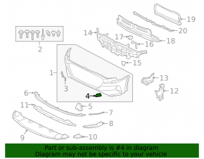 Left headlight washer cap for Audi E-Tron 19-23 Quattro