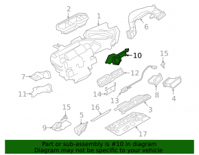 Lower right front panel air duct for Audi E-Tron 19-23