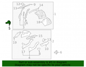 Front right wing bracket Lexus UX200 UX250h 19-