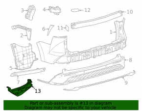 Bottom protection rear left Toyota Sienna 21-24