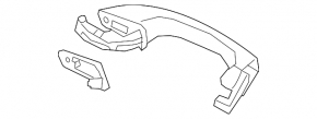 Door handle outer rear left VW Tiguan 22-24