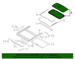 Subaru Legacy 15-19 Grey Sunroof Assembly