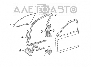 Front right windshield seal for Toyota Avalon 2005-2012