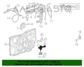 Door Limiter Front Left Chrysler 200 15-17