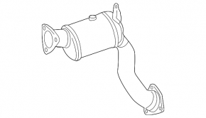 Catalytic converter front left Audi Q7 4L 10-15