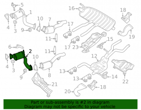 Catalytic converter front left Audi Q7 4L 10-15
