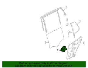 Window lifter with motor panel rear right Infiniti QX30 17- broken mount