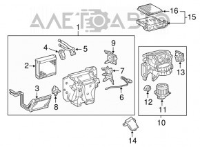 Actuator motor for the right heater air conditioner in a Lexus GX 03-09