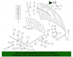 Audi A3 8V 15-20 Hood Lock Hook