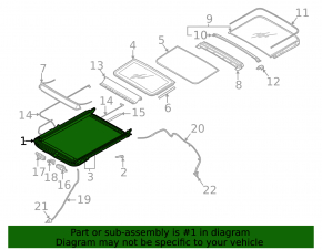 Mitsubishi Outlander 22-25 panoramic roof mechanism