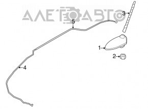 Antenna socket Kia Soul 14-16