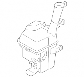 Washer reservoir Kia Niro 17-22 HEV, PHEV for level sensor, with lid