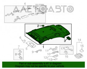 Mercedes GLA 15-20 Ceiling Trim for Sunroof Beige