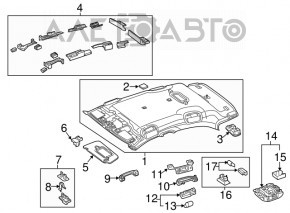 Mercedes GLA 15-20 Ceiling Trim for Sunroof Beige