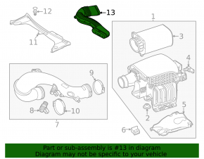 Air duct for filter Mercedes GLC 300/350e 16-19