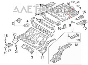 Trunk trough Mazda 3 14-18 BM