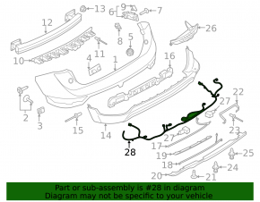Lincoln MKC 15 rear bumper wiring for parking sensors and headlights