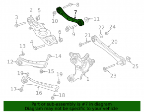 Upper rear control arm rear right Ford Mustang Mach-E 21-23