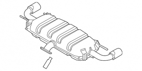 Muffler rear part with barrel Mazda CX-5 17- fwd
