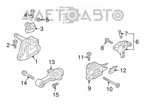Engine mount right Kia Niro 17-22 HEV, PHEV