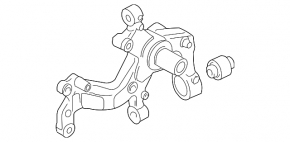 Rear right trunnion VW CC 08-17