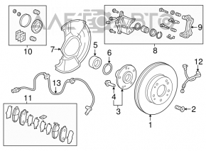 Front right caliper assembly for Honda Accord 18-22 1.5T