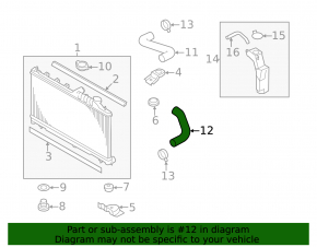 Cooling pipe lower Subaru Impreza WRX GH 08-14 2.5T