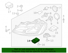 Audi A8 13-18 headlight control unit