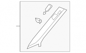 Upper left front pillar trim for Audi E-Tron 19-23, gray