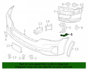 Front bumper mount right wing BMW 5 G30 17-23