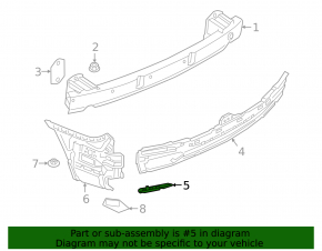 Rear bumper mount right BMW 7 G11 G12 20-22 M type, small