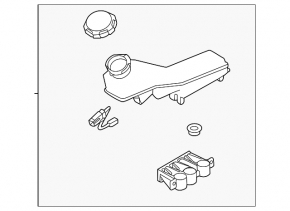 Hyundai Tucson 25-25 1.6T HEV brake master cylinder reservoir